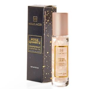 Mollie Jacob Rose Quartz Grapefruit Essential Oil with Healing Stones